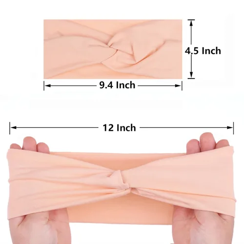 Miniatura 3 de XTREND 6 piezas de diademas para mujer, bandas elásticas cruzadas torcidas, diademas para yoga, entrenamiento, antideslizantes, suaves