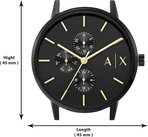 Miniatura 5 de AX Armani Exchange Reloj multifunción para hombre con correa de cuero o acero inoxidable