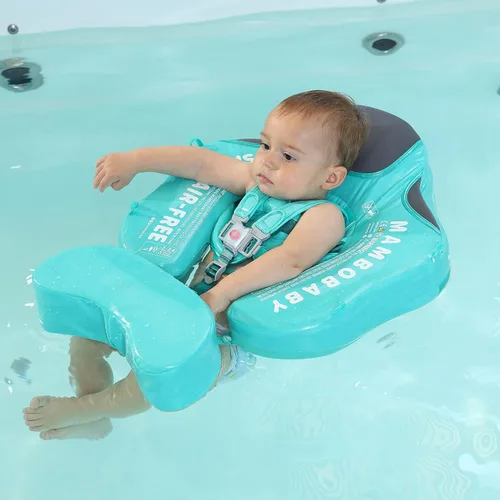 Miniatura 7 de Mambobaby Flotador con Cola Flotador de natación para bebé con toldo, entrenador de natación para bebés, entrenador de natación sólido, flotador