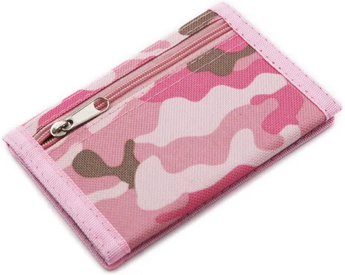 Miniatura 5 de Cartera de bloqueo de RFID identificación de frecuencia de radio de tres partes de lona para deportes al aire libre para niños Cartera de bolsillo