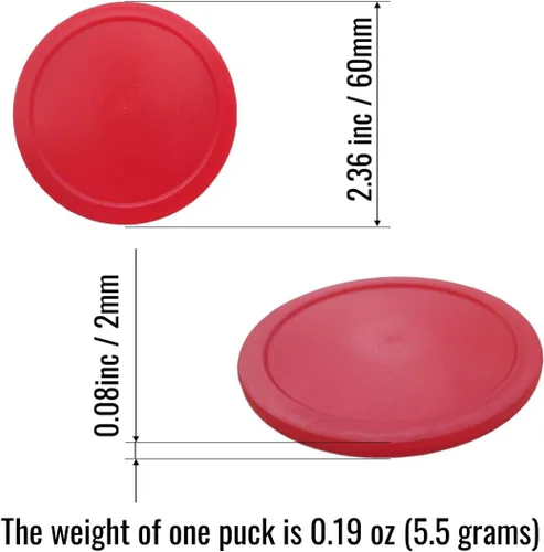 Miniatura 2 de Discos de hockey de aire de 2.323 in (2,32 pulgadas), accesorios de repuesto para mesas de juego