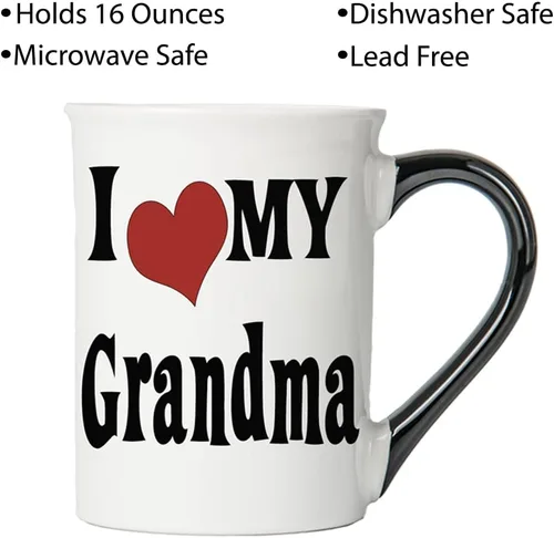 Miniatura 3 de Cottage Creek Tazas Taza de café I Love My Grandma Taza de café de cerámica de 16 onzas Regalos para mujeres, abuela, mamá, nana, abuelos