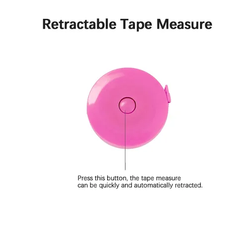 Miniatura 4 de Paquete de 3 cintas métricas retráctiles para cuerpo, 60 pulgadas, 4.9 ft, regla flexible de doble cara para manualidades médicas, tela, tela, morado