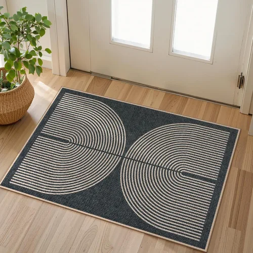 Miniatura 42 de Alfombra Moderna de Yute Fácil de Limpiar Arcoíris Lahome, 2x6 Alfombra de Pasillo Lavable para Cocina, Alfombras de Pasillo para Pasillos, Alfombra