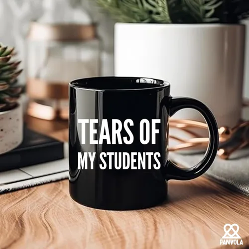 Miniatura 7 de Taza de café de cerámica con diseño de lágrimas de mis estudiantes, regalo de graduación para profesor instructor de física, química, cálculo, Negro