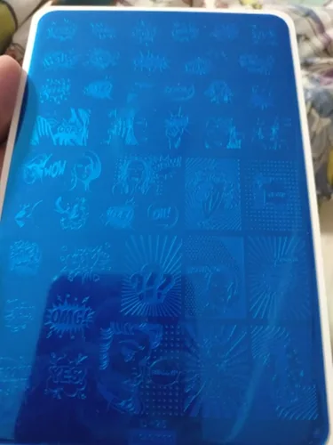 Miniatura 3 de WOW OMG COOL - Plato de estampado de uñas con letras y palabras con imagen de personas, plantillas de arte de uñas de acero inoxidable para diseño