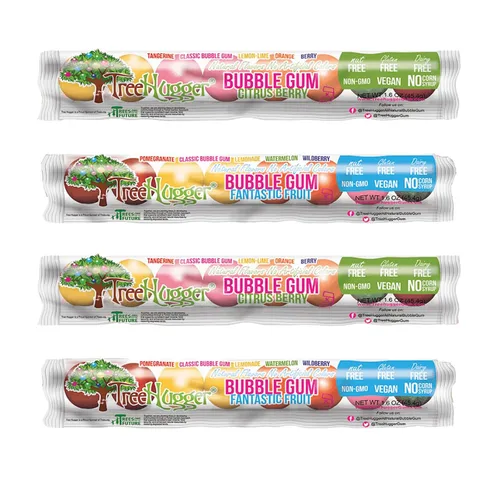 Miniatura 9 de Tree Hugger Paletas rellenas de chicle, 12 unidades (2 paquetes) Paletas de centro de goma de mascar Sabores surtidos: manzana agria, cereza
