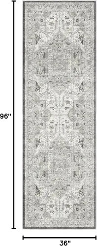 Miniatura 924 de Madane Tapete lavable de 2 x 10 pies para pasillo, cocina, recibidor, clásico, suave, antideslizante para interiores, casa de campo, baño, sala