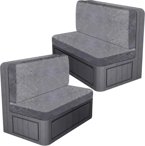 Miniatura 27 de ANARACHON Fundas de cojín elásticas con aspecto de cuero para caravana, fundas de cojín para asiento de cabina de caravana