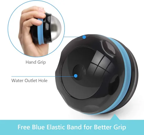 Miniatura 3 de AHIER Bola de Masaje en Frío, Acero Inoxidable para Terapia en Frío, Bola de Gel Desmontable de Movimiento Libre para Masaje de Tejido Profundo
