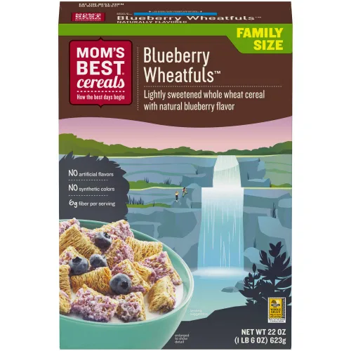 Miniatura 18 de Mom's Best Cereal con sabor a trigo tostado, sin jarabe de maíz de alta fructosa, caja de 23 onzas (paquete de 12)