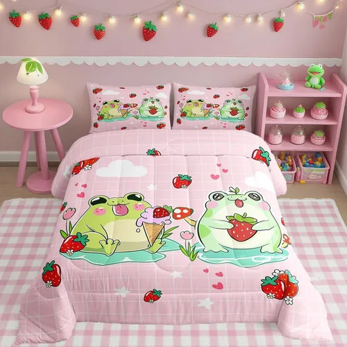 Miniatura 27 de Juego de ropa de cama Happy Camping de Homewish, tamaño individual, con diseño de osos cazadores y pinos, para niños, hombres, adultos, decoración