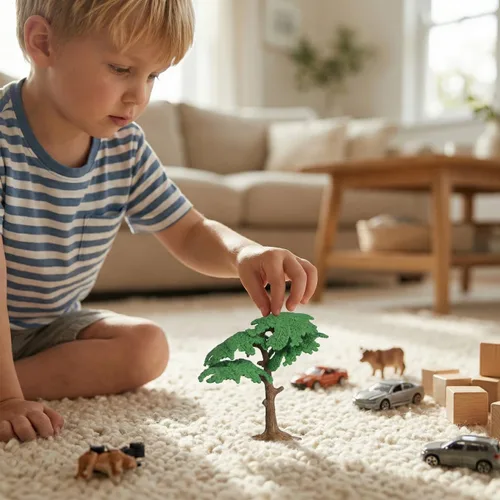 Miniatura 9 de Toddmomy Modelo de árbol paisajístico, mini ciprés de pino, paquete de 3 para bricolaje, diseño de tren, decoración de mesa de arena y decoración
