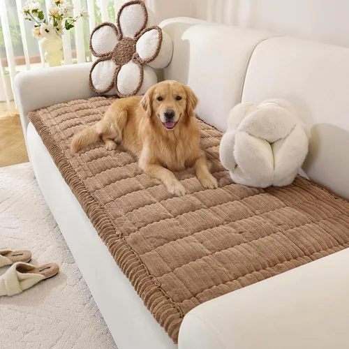 OstepDecor Funda de sofá para perros, funda de sofá antideslizante lavable para mascotas, funda de sofá suave para sofá, sofá biplaza y seccional,