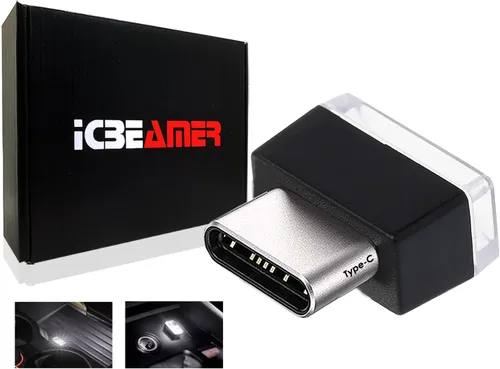 Miniatura 34 de ICBEAMER Smart USB 1-Paquete (Azul) Luz de Noche LED Automática Plug-in Miniatura para Coche, Van, Pickup, Camión, Interior, Maletero, Iluminación