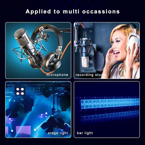 Miniatura 5 de Cables XLR, cable de micrófono de 3 pies, paquete de 10 unidades, XLR macho a hembra chapado en oro de 3 pines, cable de 10 colores, cable