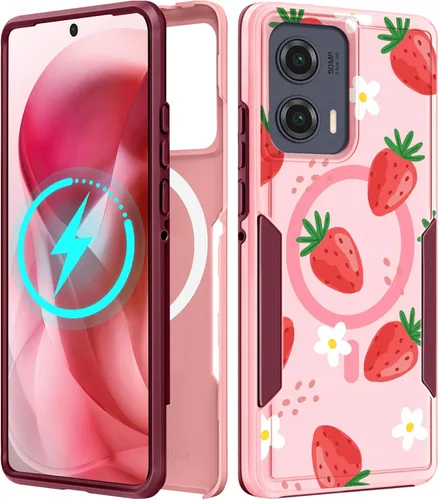 Miniatura 212 de Funda para Moto G 5G 2024 – Compatible con MagSafe para mujeres y niñas, bonita funda protectora magnética para teléfono, diseño femenino Kawaii