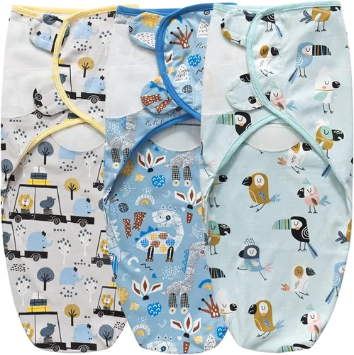 Miniatura 9 de Little Tots Manta de envolver para bebé, niña y niño, fácil de cambiar, saco de dormir ajustable para bebés recién nacidos de 0 a 3 meses