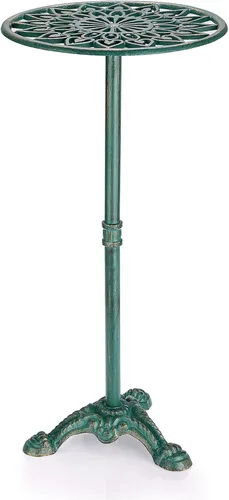 OwnMy Soporte alto de hierro fundido para macetas, soporte para macetas con pedestal decorativo, para interiores y exteriores, soporte grande de