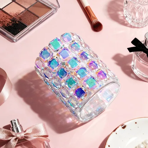 Miniatura 3 de Organizador de maquillaje, soporte para brochas de maquillaje, soportes multifuncionales iridiscentes para cepillos de dientes, soporte Qtip