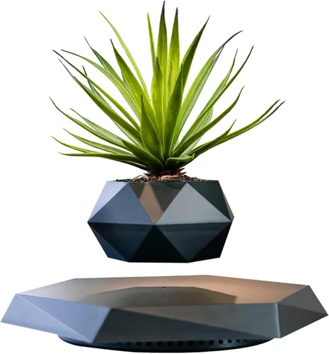 Maceta de levitación magnética, maceta giratoria de suspensión, plantas flotantes para suculentas, maceta para decoración del hogar, sala de estar,