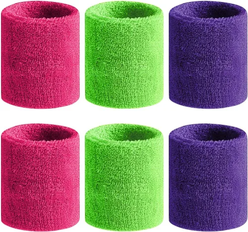 Miniatura 21 de BEACE Bandas para el sudor - Muñequeras deportivas para hombres y mujeres - Absorción de humedad, tela de rizo de algodón atlética para tenis