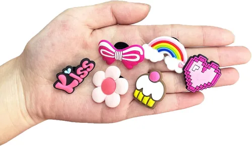 Miniatura 6 de 35, 50, 100 piezas aleatorias de PVC para zapatos, zapatos de jardín, bonitos dijes para zapatos, pulseras decorativas con diferentes diseños
