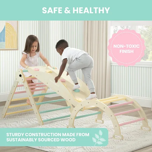 Miniatura 5 de Delta Children Lil' Climber Gym - Gimnasio de escalada en interiores / gimnasio de la jungla para niños - Juguete Montessori con arco