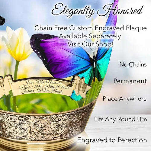 Miniatura 7 de Urna de cremación de mariposa salvaje para cenizas para mujeres, urnas de cremación bellamente hechas a mano y personalizadas para cenizas humanas