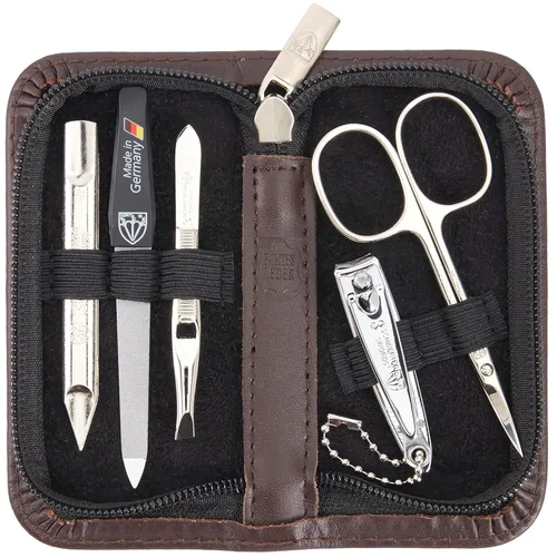 Miniatura 15 de 3 Swords Germany - Juego de 5 piezas de manicura y pedicura de calidad de marca con estuche de cuero sintético camuflaje - Hecho en Alemania