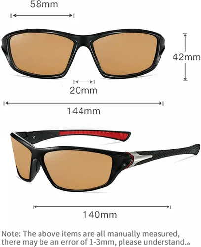 Miniatura 5 de willochra Gafas de sol polarizadas de lente completa envolventes para hombres y mujeres, ciclismo, conducción, lectores deportivos