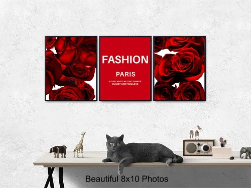 Miniatura 4 de Arte de pared con citas – Juego de 3 impresiones de decoración de pared glamorosa – Diseño moderno y elegante – Decoración elegante para el hogar