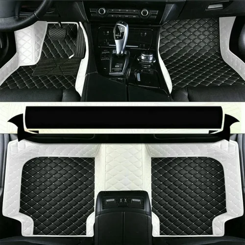 Miniatura 10 de Nuevas alfombrillas de coche personalizadas para Sedán, SUV, camioneta, alfombrillas de cuero para todo tipo de clima, Negro Alfombras para Carro