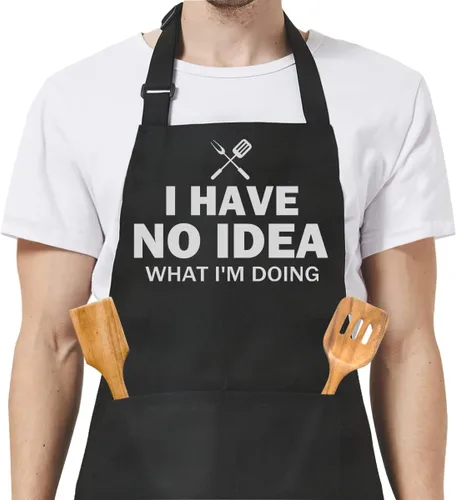 Miniatura 23 de SANDJEST Funny Mens Aprons with Pockets for BBQ Grilling Cooking Grandpa Husband Apron for Birthday Christmas Father's Day funny 7