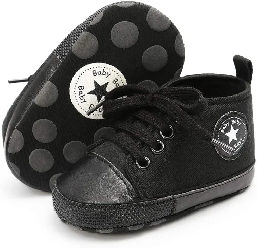 KIDSUN zapatos deportivos altos hasta el tobillo para bebés, niños y niñas con suela antideslizante, suaves, para recién nacidos, zapatos