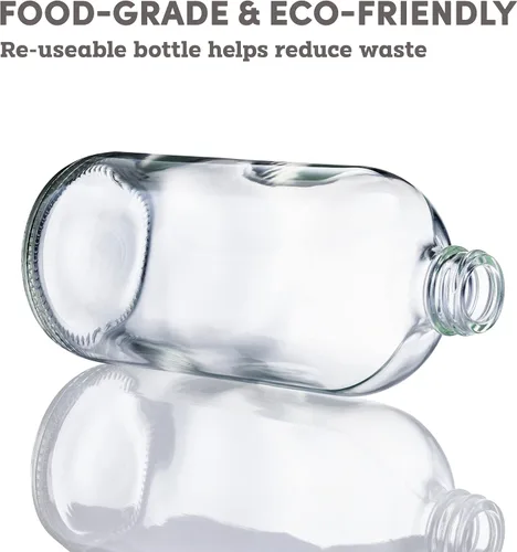 Miniatura 4 de Botellas rociadoras de vidrio cobalto transparente, 16 onzas (paquete de 2) contenedor de rociador de vidrio recargable con rociador de gatillo