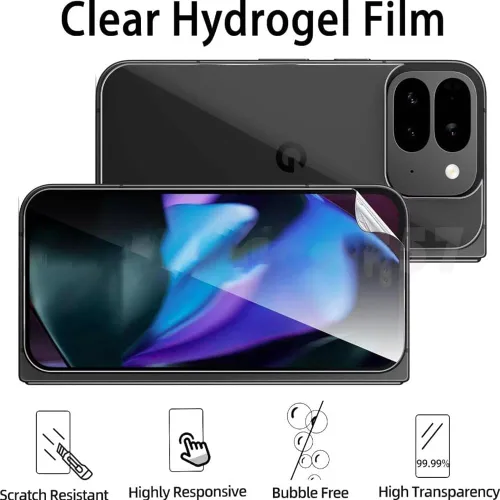 Miniatura 3 de Paquete de 2 protectores de pantalla para Google Pixel 10 Pro Fold, protector de pantalla de TPU flexible irrompible de alta sensibilidad