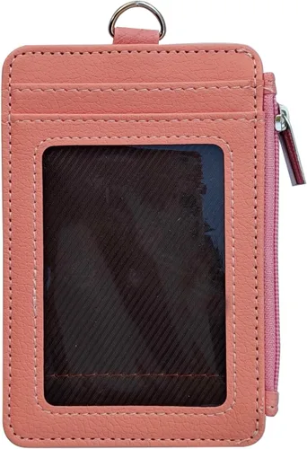 Miniatura 11 de CATCH ON Cartera pequeña para mujeres y hombres, delgada y minimalista de piel sintética, bolsillo frontal, tarjetero con bolsillo con cremallera