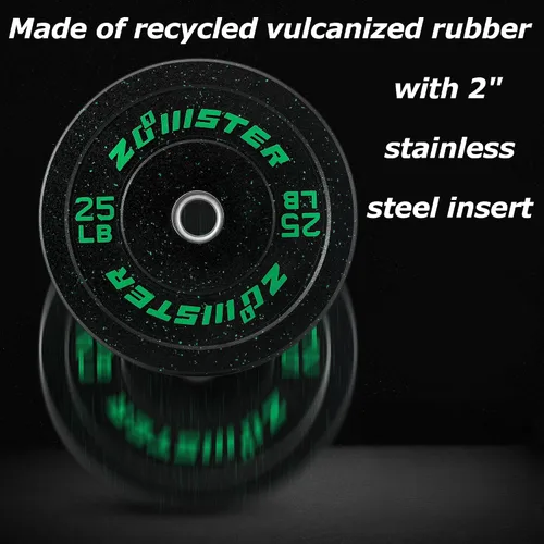 Miniatura 3 de Disco de Peso Bumper Disco Olímpico Hi-Temp Disco de Peso Bumper con Inserto de Acero Disco de Levantamiento de Pesas para Entrenamiento de Fuerza