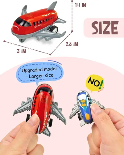 Miniatura 3 de Vileafy 18 aviones de juguete, mini juguetes para niños de 3 a 5 años de edad, regalos de fiesta de aviones, premios de caja del tesoro, rellenos