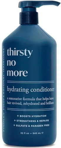 Findley Acondicionador hidratante Thirsty con aceite de coco y proteína de seda, hidrata y previene la rotura | Fortalece el cabello dañado (32