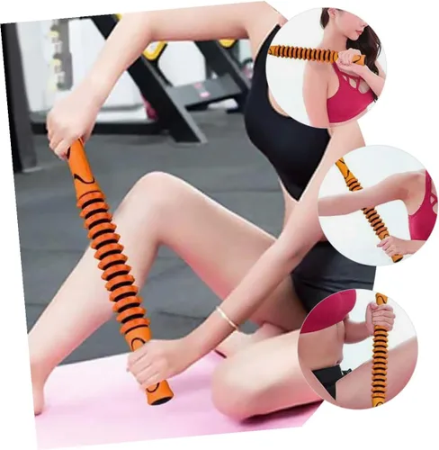 Miniatura 5 de Healeved Palo de masaje con pinchos, rodillo de yoga, masajeador de mano, rodillo de pantorrilla, masajeador de espalda de mano, punto de gatillo
