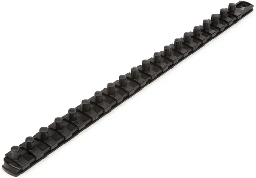 Miniatura 26 de TEKTON 3/8 Pulgadas de accionamiento x 8 Pulgadas de riel de enchufe, 10 clips (negro) OSR11210 Fabricado en EE. UU