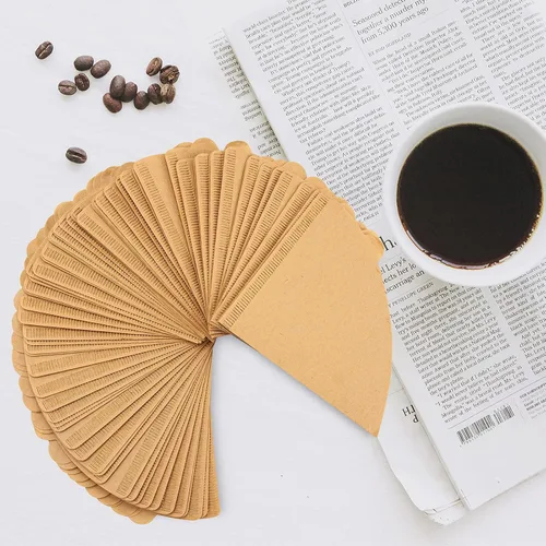 Miniatura 5 de Filtro de café, filtros de café en cono 2, filtro para verter sobre café v60 y cafetera de goteo, 1-4 tazas, 100 unidades, filtros de café