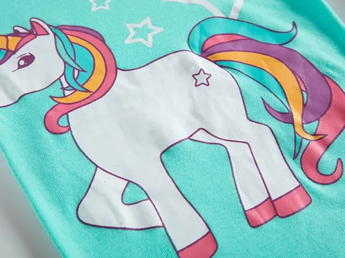 Miniatura 4 de Babyroom Pijama de algodón de 4 piezas para niñas a juego con diseño de unicornio