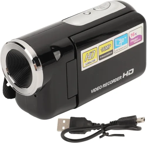 Miniatura 5 de ASHATA Cámara digital portátil 1080P HD 16MP, videocámaras de video con zoom 16x, pantalla LCD de 2 pulgadas, temporizador automático, grabación