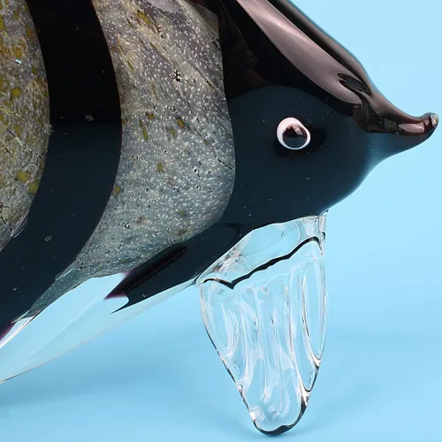 Miniatura 4 de Hophen Art - Figura de cristal de golondrina de ángel tropical soplada hecha a mano, escultura de animales marinos, decoración del hogar, estatua