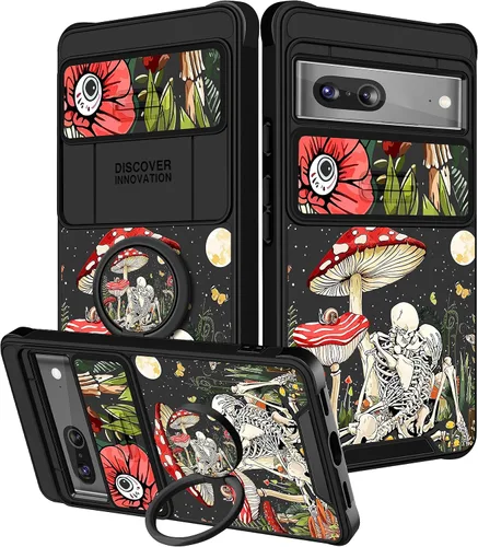 Miniatura 36 de Funermei Funda 2 en 1 para Google Pixel 7 Pro para mujeres, funda de teléfono de girasol lindo para niñas, diseño de flores florales femeninas