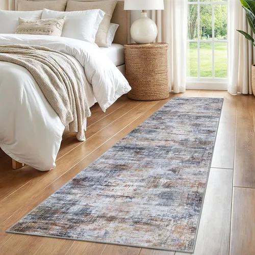 Miniatura 626 de IOHOUZE Alfombra abstracta lavable de 3 x 12 pies para pasillos, antideslizante para cocina, camino de entrada de lana sintética para interiores