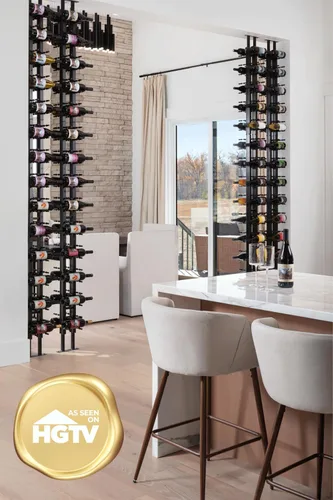 Miniatura 2 de Ultra Wine Racks - Estantería para Vinos de Montaje de Piso a Techo (1 Lado, Profundidad Simple, Negro, Capacidad para 21 Botellas de Vino)